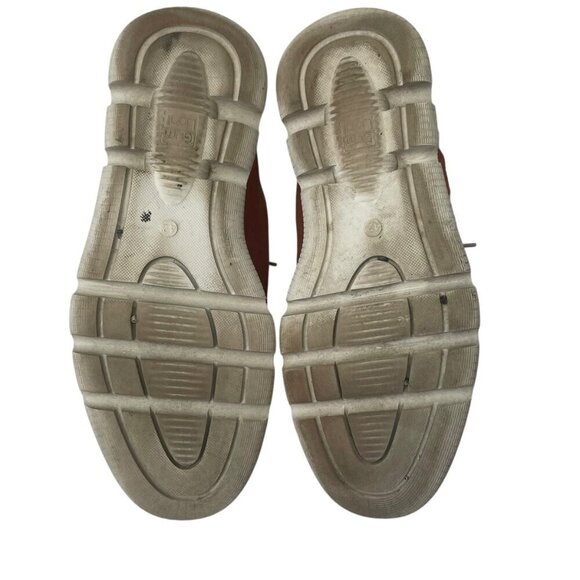 OnFoot Orange Canvas & Leather Slip-On Sneakers Gum Sole Men’s 9 EU 42 - Picture 12 of 14